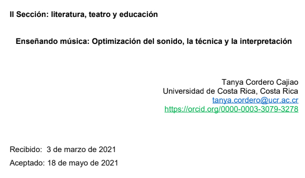 Enseñando música: Optimización del sonido, la técnica y la interpretación tanya cordero